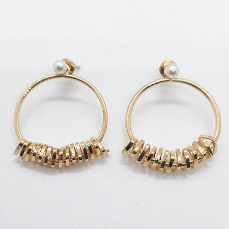 ADANA eshop kallirroi gr faux bijoux on line σκουλαρίκια χρυσά jacket κρίκοι με μαργαριτάρι