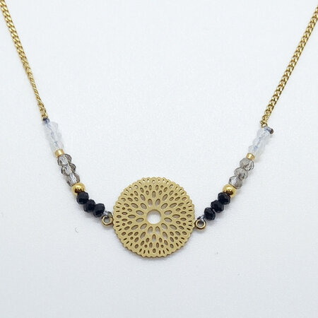 DALIA jewels kallirroi gr faux bijoux χειροποίητο κόσμημα κολιέ ατσάλινο με κρυστάλλους