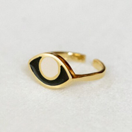 MAKRINA jewels kallirroi gr faux bijoux δαχτυλίδι επίχρυσο σμάλτου μάτι