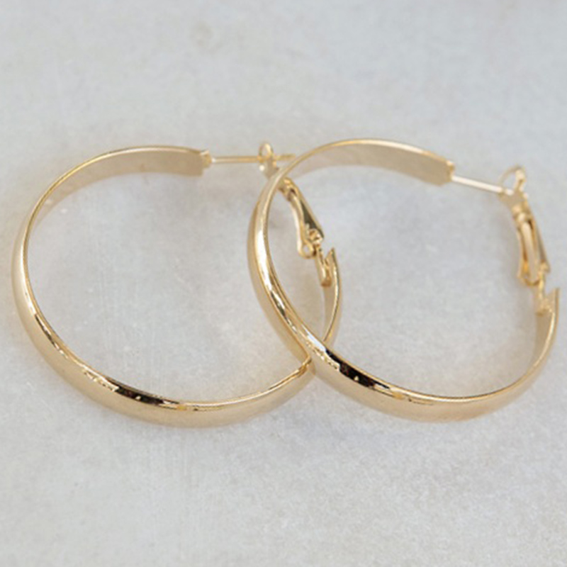 OMILIA jewels kallirroi gr faux bijoux Σκουλαρίκια επίχρυσα κρίκοι σφυρήλατοι