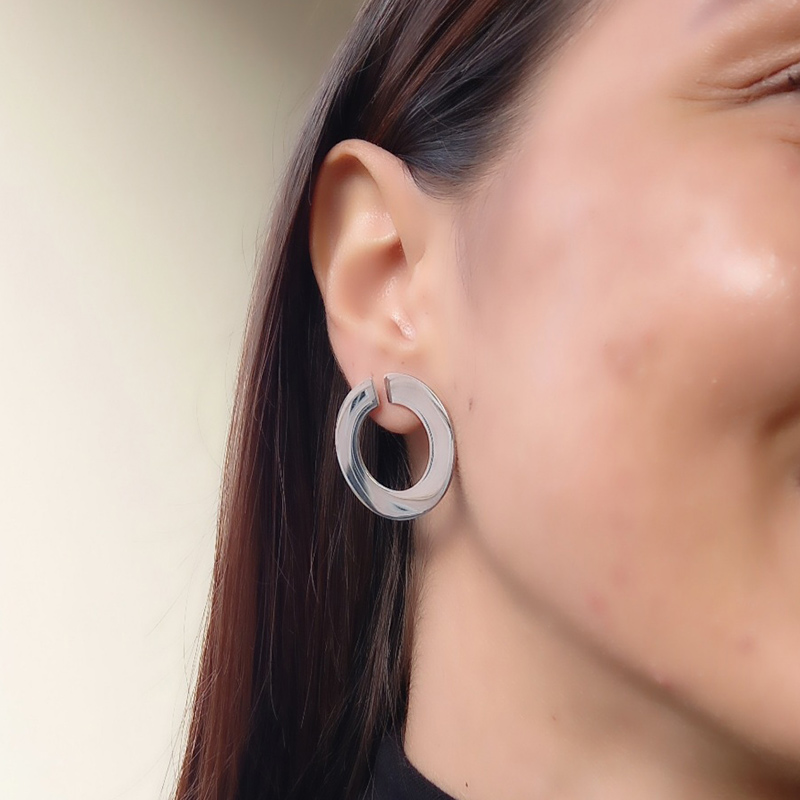 PANDIA jewels kallirroi gr faux bijoux φο μπιζού σκουλαρίκια κρίκοι ατσάλινα καθρέπτης eshop Πειραιάς Καλλιθέα χειροποίητο κόσμημα