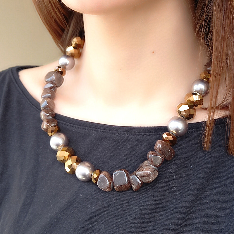 PYRRINI jewels kallirroi gr faux bijoux κοσμήματα Κολιέ από πέτρα, χάντρες και πέρλες