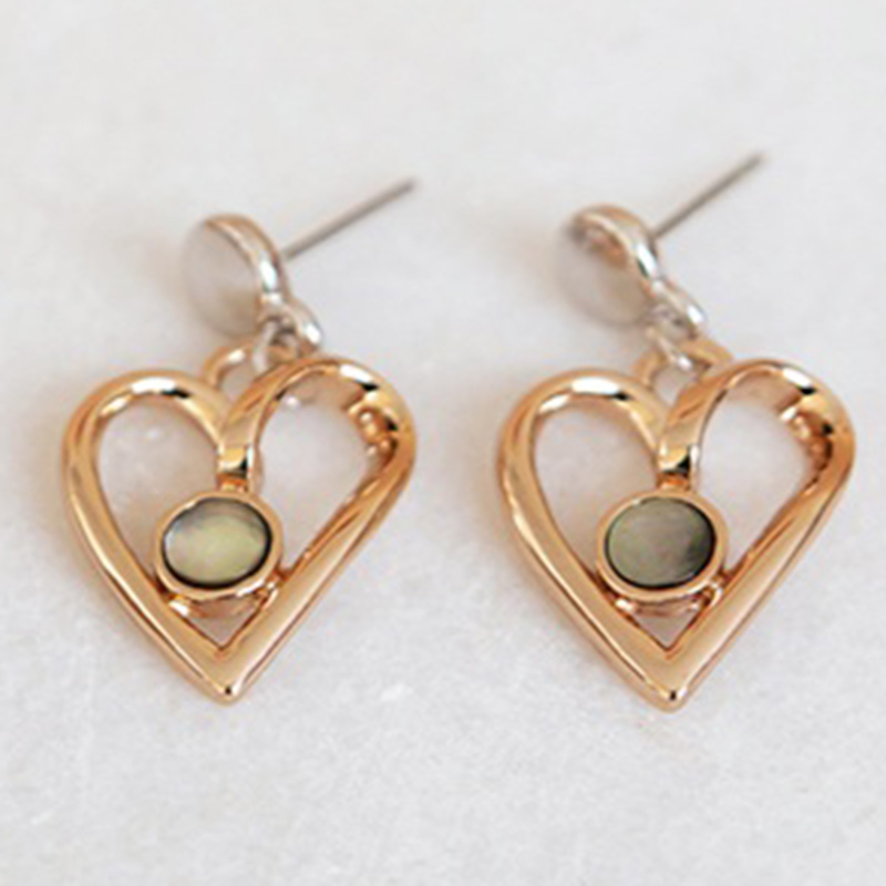 Γυναικεία-κοσμήματα-φο-μπιζού-σκουλαρίκια-χρυσά-ροζ-χρυσό-καρδιάς-γκρι-ματ-κρύσταλλο-κούμπωμα-καρφάκι-IMAN