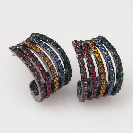 Σκουλαρίκια μαύρα ορείχαλκου