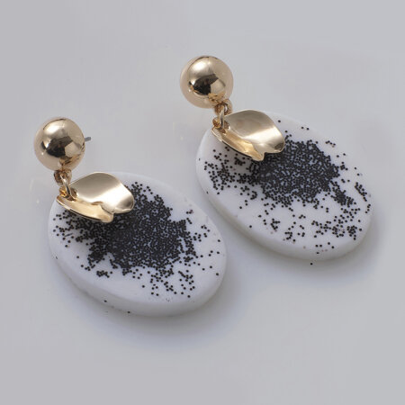 kallirroi.gr χειροποιήτο κόσμημα φο μπιζού σκουλαρίκια απο πηλό ασπρόμαυρα καλλιρρόη shop on line