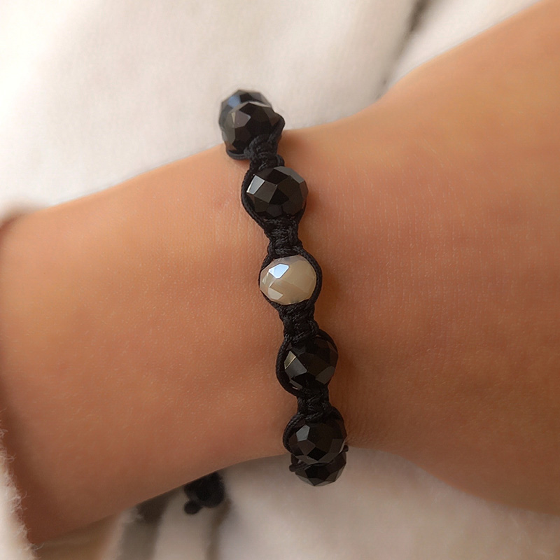 IVANA jewels kallirroi gr faux bijoux γυναικεία χειροποίητα κοσμήματα βραχιόλι χεριού μακραμέ κρύσταλλο