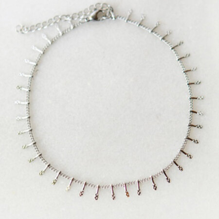 NISIROS jewels kallirroi gr χεΙροποίητο κόσμημα faux bijoux αλυσίδα ποδιού ατσάλινη επάργυρη