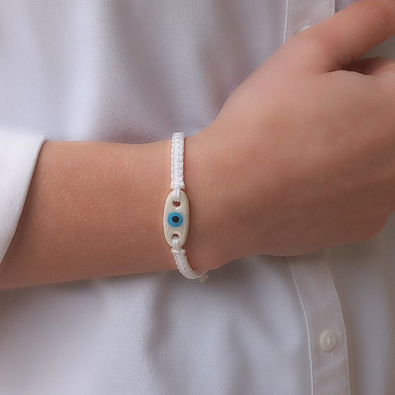 VANESSA - Βραχιόλι χεριού μακραμέ με κεραμικό μάτι - Image 2