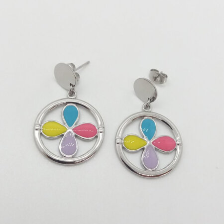 CHARLOTTE jewels kallirroi gr faux bijoux γυναικεία χειροποίητα κοσμήματα σκουλαρίκια κρίκοι πολύχρωμα ατσάλινα