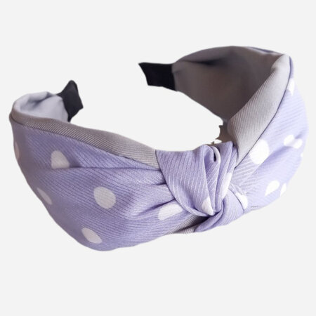 SH106 jewels kallirroi gr faux bijoux γυναικεία αξεσουάρ υφασμάτινη στέκα μαλλιών πουά μωβ