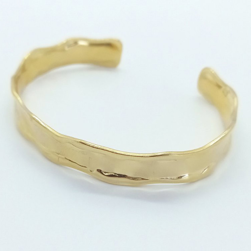 PONSIA jewels kallirroi gr faux bijoux γυναικεία χειροποίητα κοσμήματα βραχιόλι χεριού επίχρυσο ατσάλινο χειροπέδα