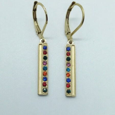 RIGYA jewels kallirroi gr faux bijoux γυναικεία χειροποίητα κοσμήματα καλλιθέα ατσάλινα σκουλαρίκια επίχρυσα strass