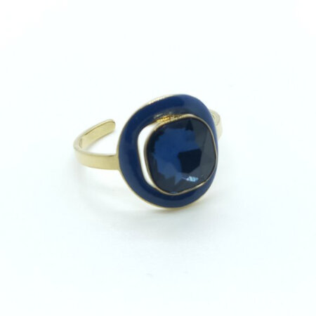 YPATIA faux bijoux kallirroi gr καλλιθεά φο μπιζού γυναικεία χειροποίητα ατσάλινα κοσμήματα δαχτυλίδι ατσάλινο μπλε επίχρυσο