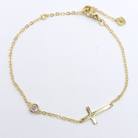 GENERE jewels kallirroi gr faux bijoux γυναικεία χειροποίητα κοσμήματα βραχιόλι χεριού επίχρυσο σταυρός ατσάλινο φο μπιζού Καλλιθέα kallithea