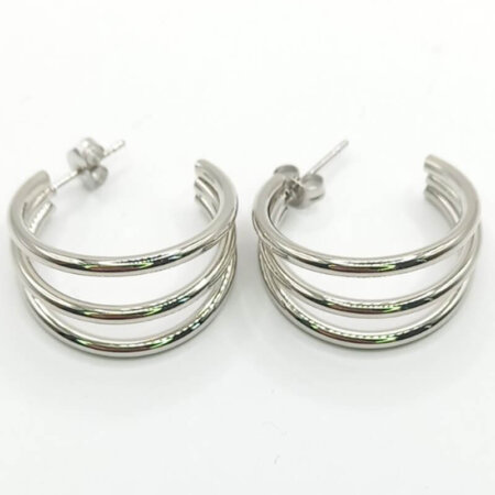 LIMA jewels kallirroi gr faux bijoux γυναικεία χειροποίητα κοσμήματα σκουλαρίκια κρίκοι ατσάλινοι ασημί φθηνά κοσμήματα καλλιθέα on line