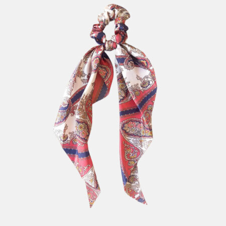 G707 jewels kallirroi gr faux bijoux γυναικεία αξεσουάρ Scrunchie μαλλιών γκρι floral αξεσουάρ μαλλίων στέκες καλλιθέα