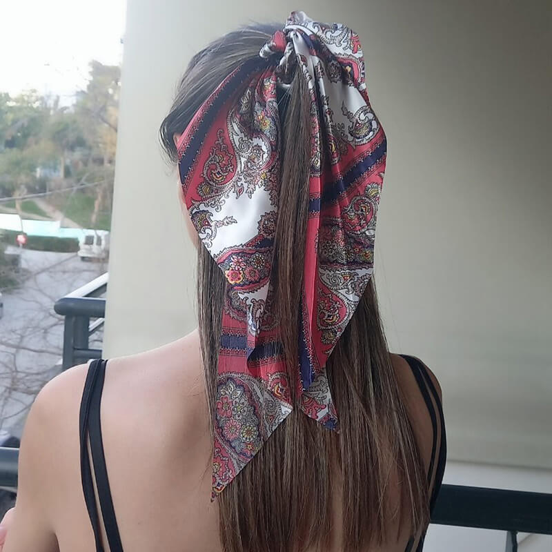 G707 jewels kallirroi gr faux bijoux γυναικεία αξεσουάρ Scrunchie μαλλιών γκρι floral αξεσουάρ μαλλίων στέκες καλλιθέα