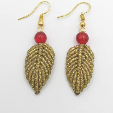 MILANA jewels kallirroi gr faux bijoux γυναικεία χειροποίητα κοσμήματα σκουλαρίκια κόκκινα boho vintage χρυσά πλεκτά φθηνά φο μπιζού Καλλιθέα