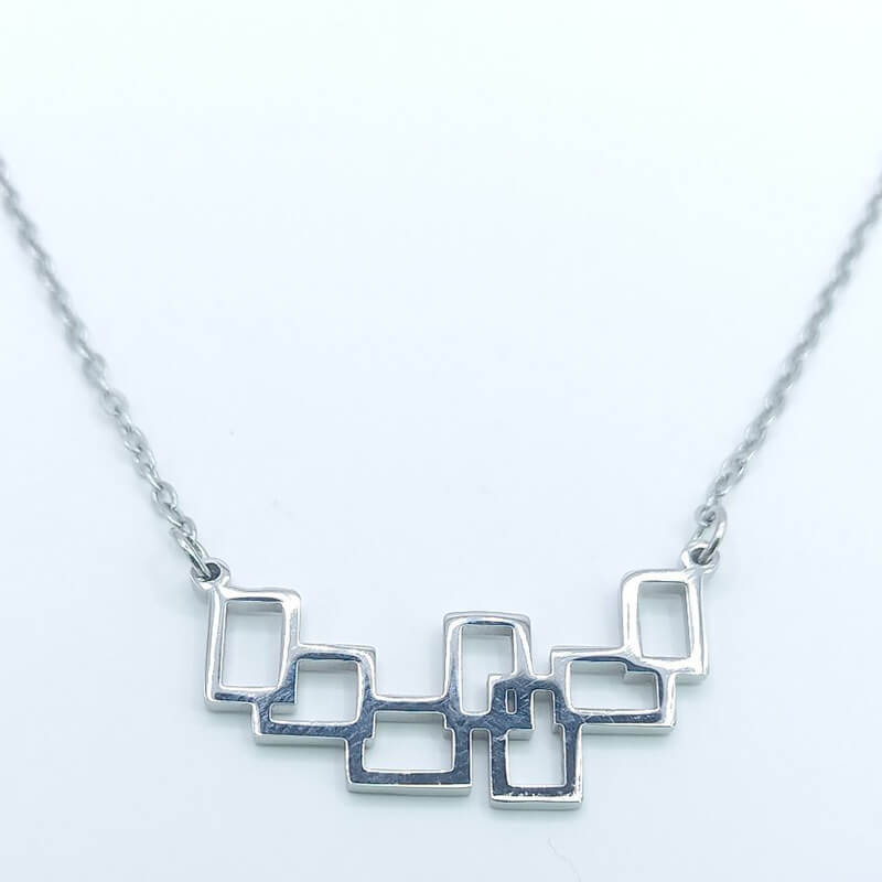 INNA jewels kallirroi gr faux bijoux γυναικεία χειροποίητα κοσμήματα κολιέ ατσάλινο αλυσίδας ασημί εντυπωσιακό κλασικό κόσμημα καλλιθέα