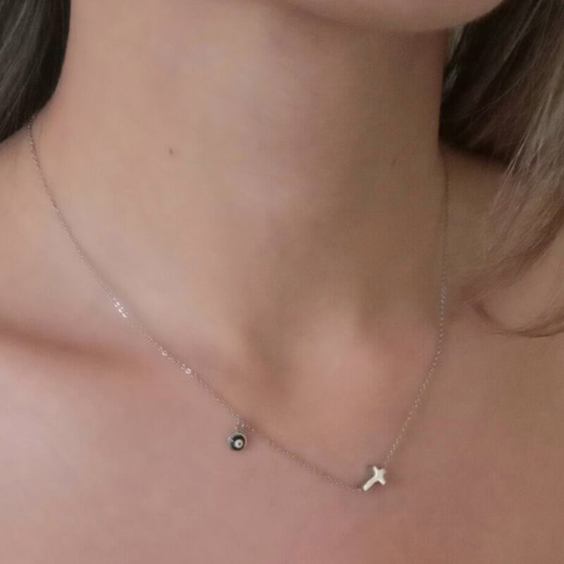 RIA jewels kallirroi gr faux bijoux γυναικεία χειροποίητα κοσμήματα κολιέ ατσάλινο ασημί σταυρός φο μπιζού καλλιθέα kallithea eshop