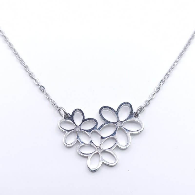 DAISY jewels kallirroi gr faux bijoux γυναικεία χειροποίητα κοσμήματα κολιέ ατσάλινο ασημί εντυπωσιακά φθηνά φο μπιζού καλλιθέα