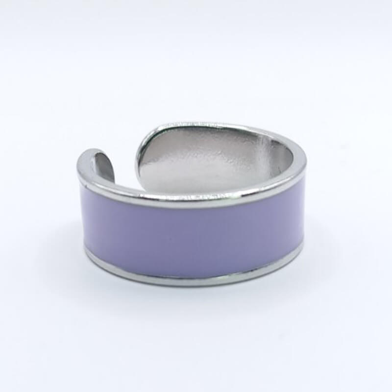 LERNY jewels kallirroi gr faux bijoux γυναικεία χειροποίητα κοσμήματα δαχτυλίδι μωβ ατσάλινο ασημί φο μπιζού καλλιθέα