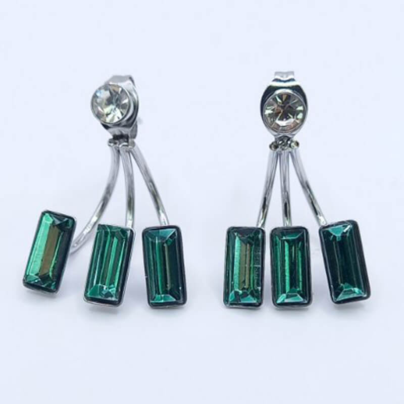 LUNA jewels kallirroi gr faux bijoux γυναικεία χειροποίητα κοσμήματα σκουλαρίκια ατσάλιναjacket ασημί πράσινα φο μπιζού περίεργα καλλιθέα