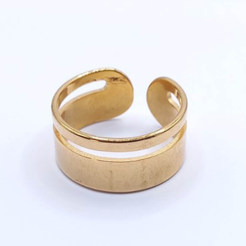 PEISIDIKI jewels kallirroi gr faux bijoux γυναικεία χειροποίητα κοσμήματα δαχτυλίδι ατσάλινο επίχρυσο κλασικό κόσμημα φο μπιζού καλλιθέα